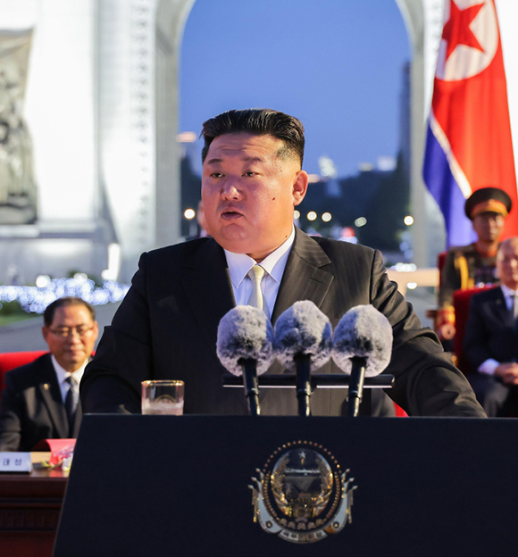경애하는 김정은동지께서 조국해방 80돐 경축대회에서 하신 연설