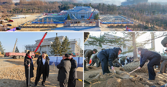 경애하는 김정은동지께서 해외군사작전 전투위훈기념관건설장을 찾으시였다






 