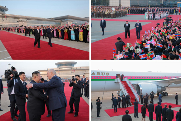 벨라루씨공화국 대통령 알렉싼드르 루까쉔꼬동지 평양을 출발





 